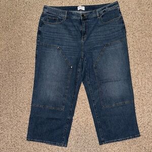 Lane Bryant High-Rise Painter Wide Leg Jeans